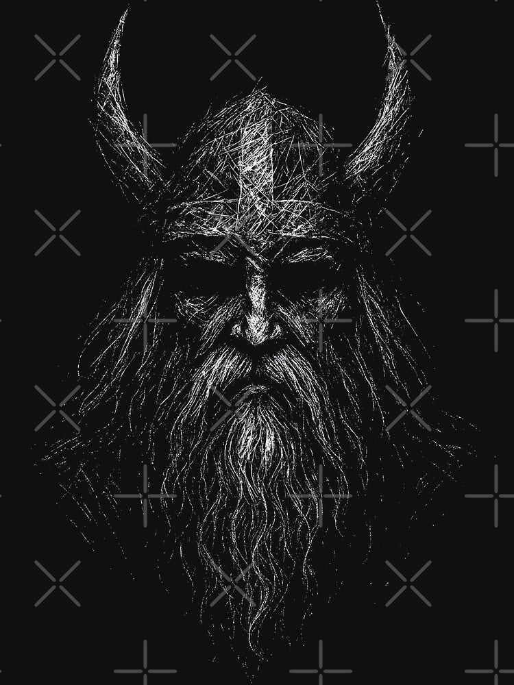 Odin Dark Portrait – The Allfather of Shadows by Mortisigil