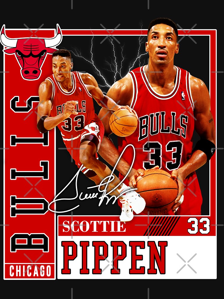Scottie Pippen Basketball Legend Chicago Signature Vintage Retro 80s 90s Bootleg Rap Style by Isabella Heller ⭐⭐⭐⭐⭐(316)