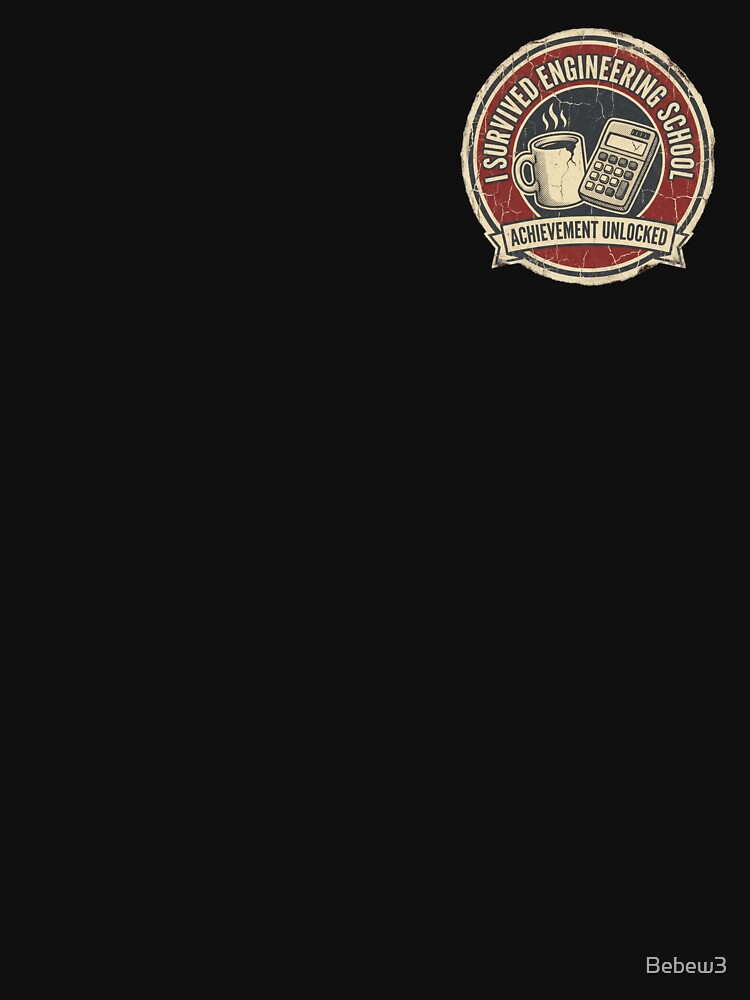 Engineering Survivor Vintage Retro Student Badge Design by Bebew3