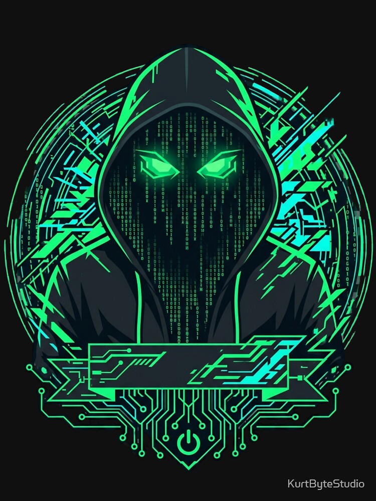 Matrix Eyes Hacker Anonymous Shirt by KurtByteStudio