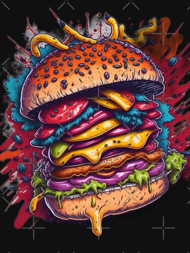 Juicy Crispy Burger Design by DanishDesignCo