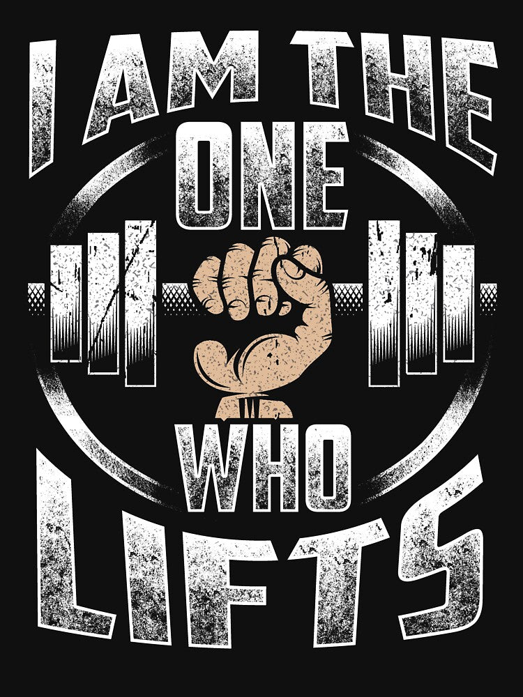 Funny Fitness Workout "I Am The One Who Lifts" Pun Tee by festivalshirt