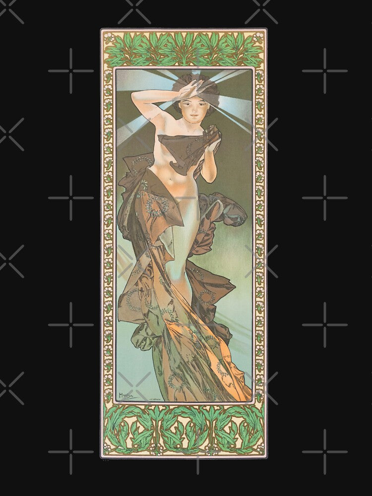 The Morning Star, by Alphonse Mucha. HIGH DEFINITION by MINDTHECHERRY