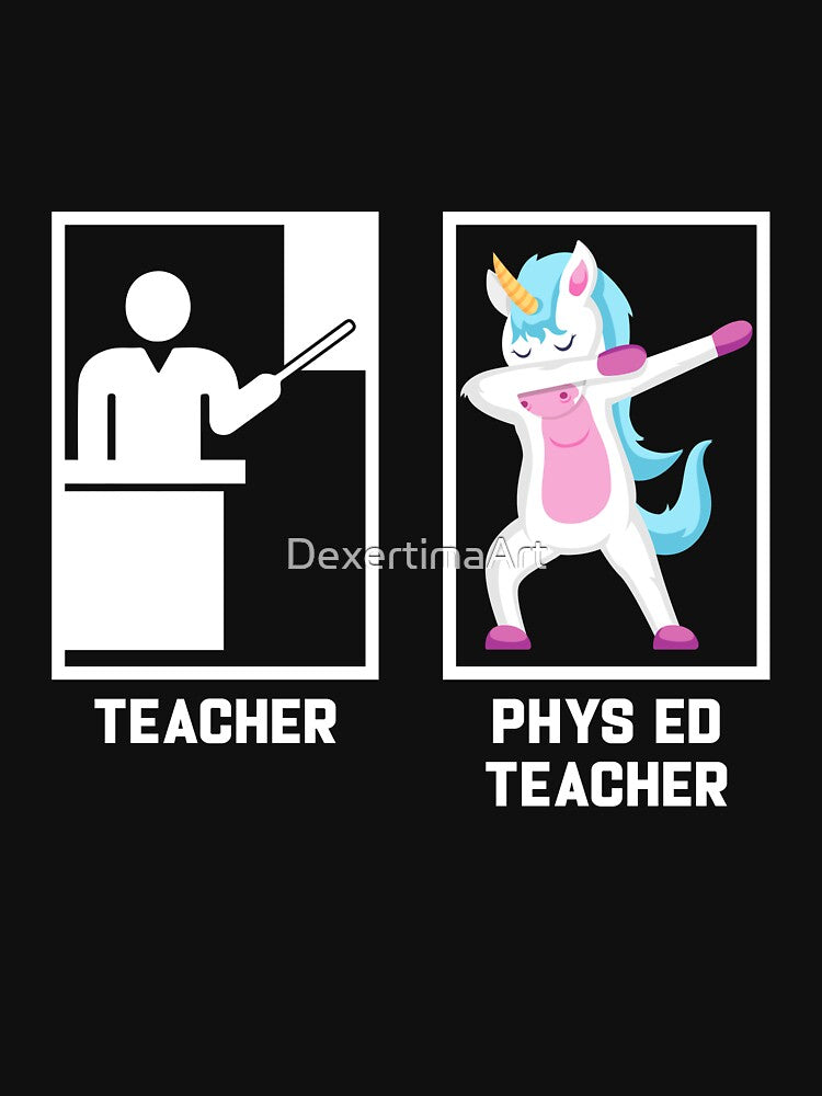 Phys ED Teacher Dabbing Unicorn by DexertimaArt