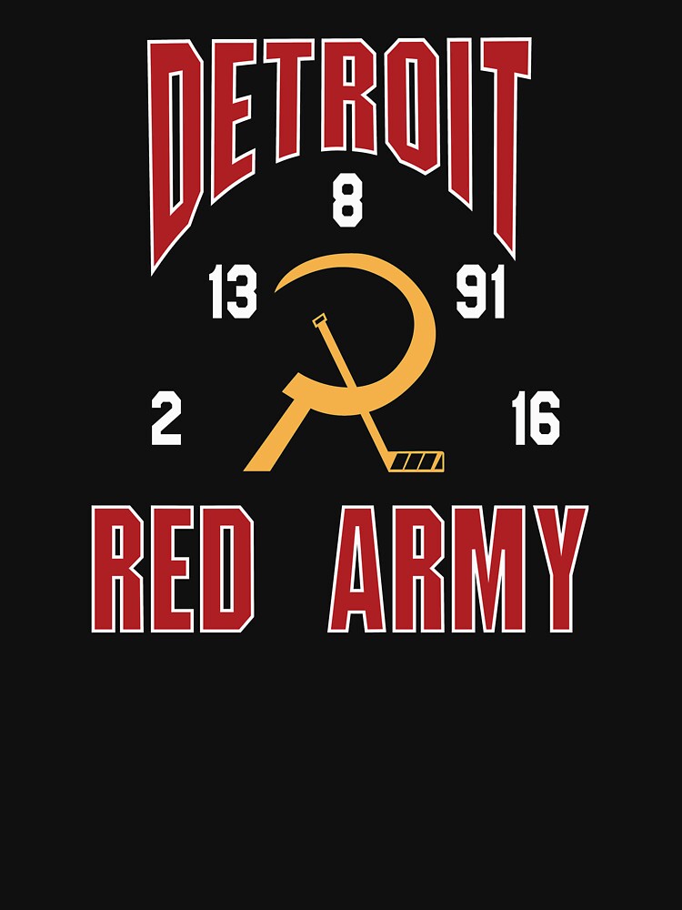 Detroit Red Wings Red Army Russian 5 Hockey Apparel by VogueSquared