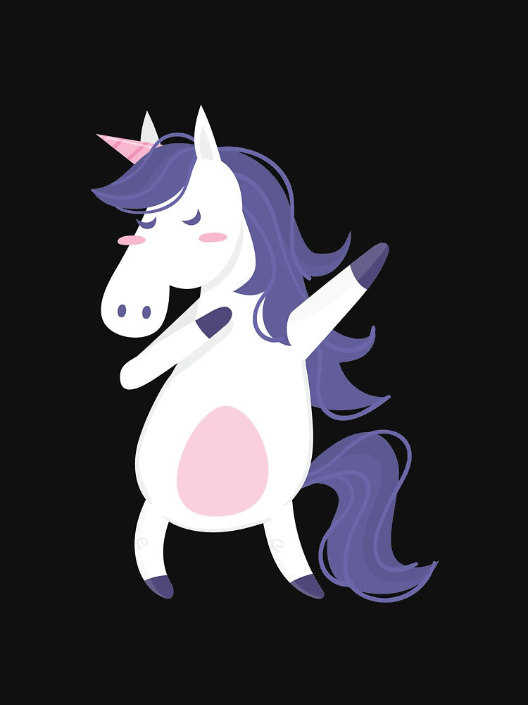 Dabbing unicorn shirt, girls unicorn shirt Slim Fit T-Shirt by LuminoSky  Creations