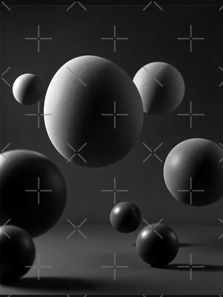 Floating Spheres in Abstract 3D Space by PixelParinda
