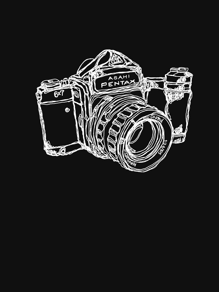 Pentax 6X7 Medium Format Camera WHITE INK by strayfoto