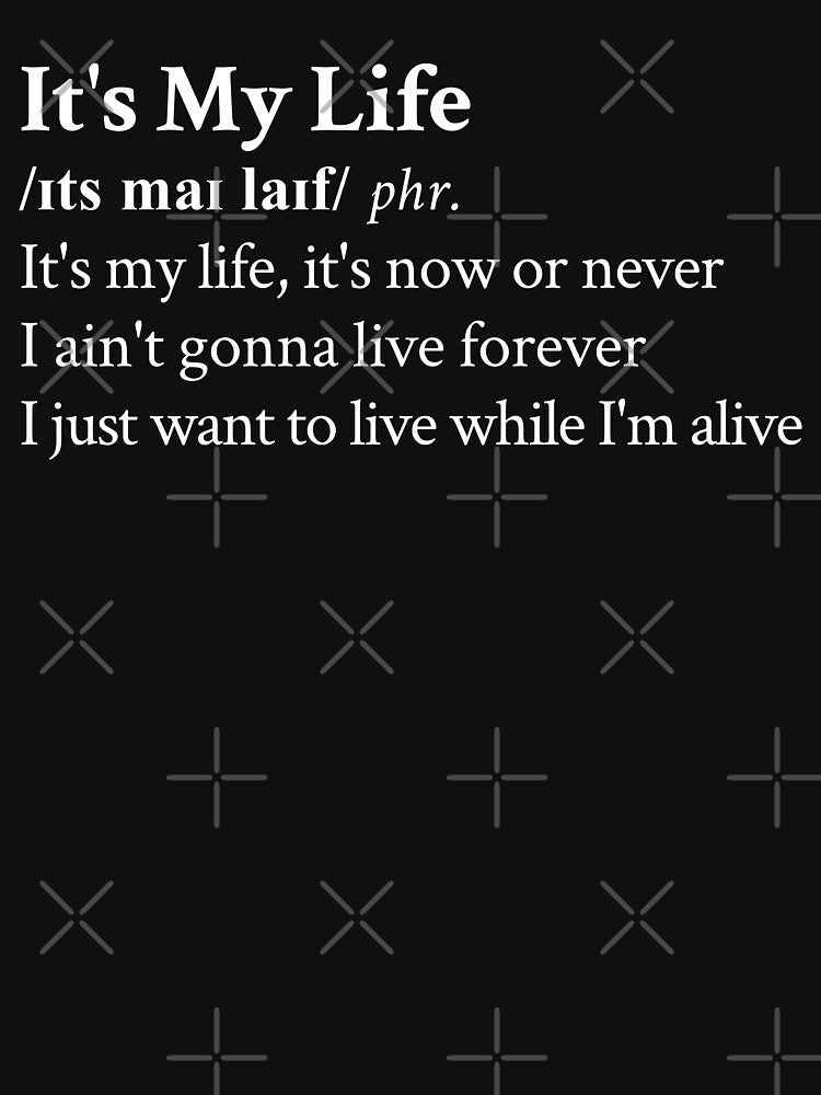 Bon Jovi Aesthetic Quote Lyrics Motivational Black by StickTheSong