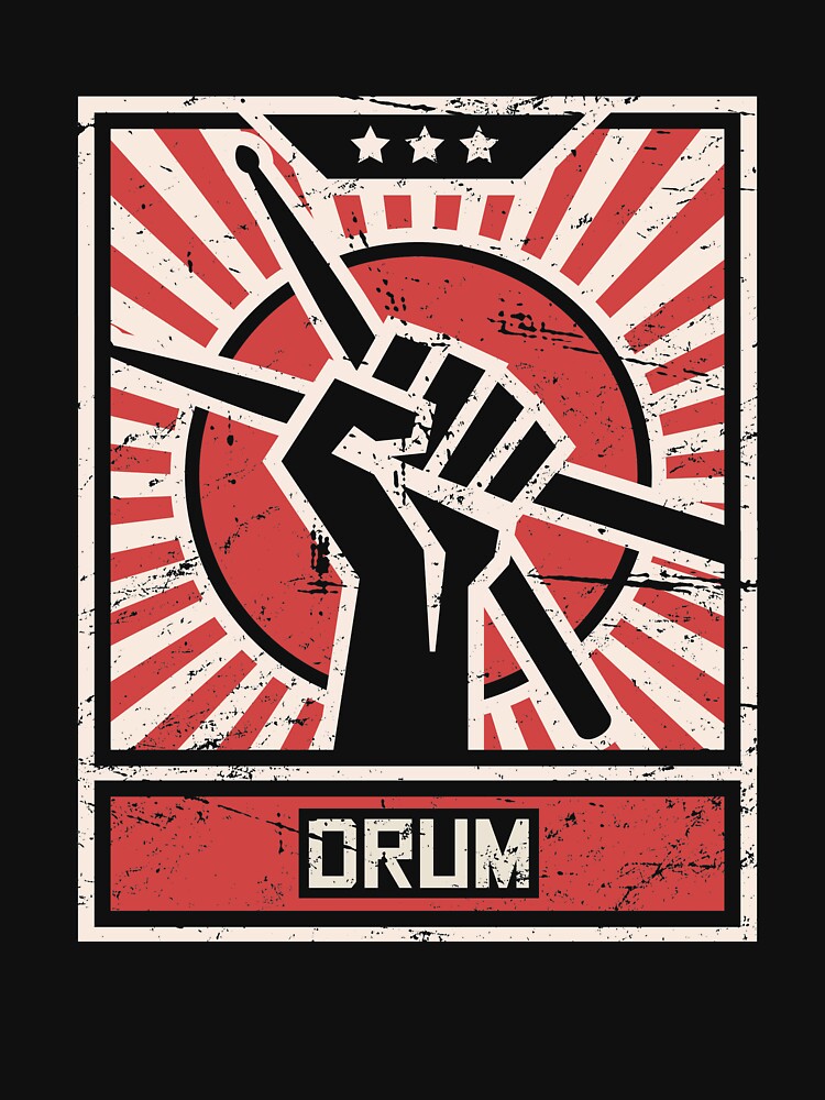 DRUM | Vintage Drummer Propaganda Poster by Jam Jar