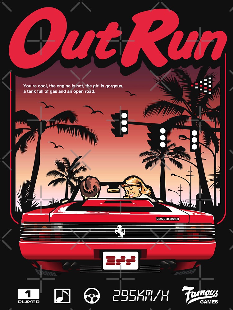 Out Run Retro Arcade Vintage by Jorditarrats