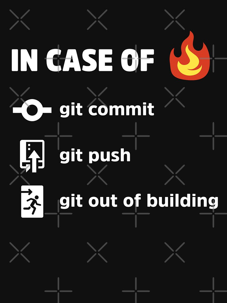 Use Git In Case of Fire v2 - Funny Programming Jokes - Dark Color by Programming Jokes