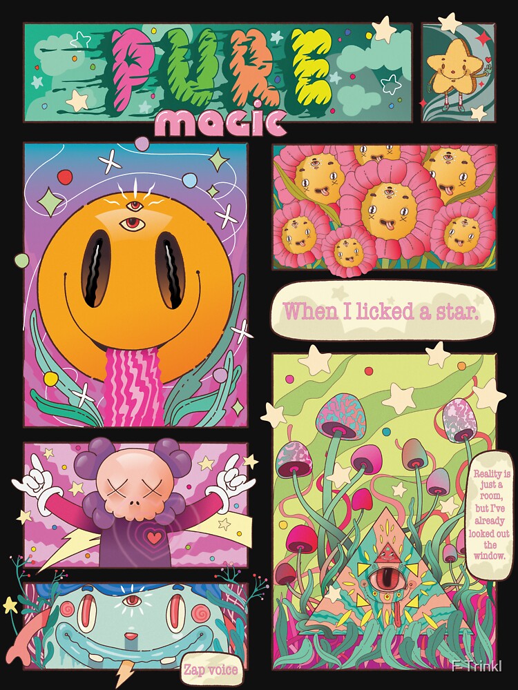 Pure magic psychedelic comic art by Franco Moody