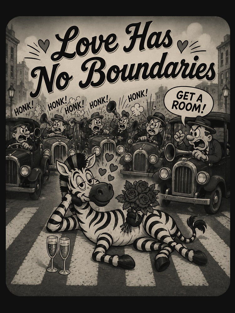 Funny Zebra in Love by CoolCrazyQuirky