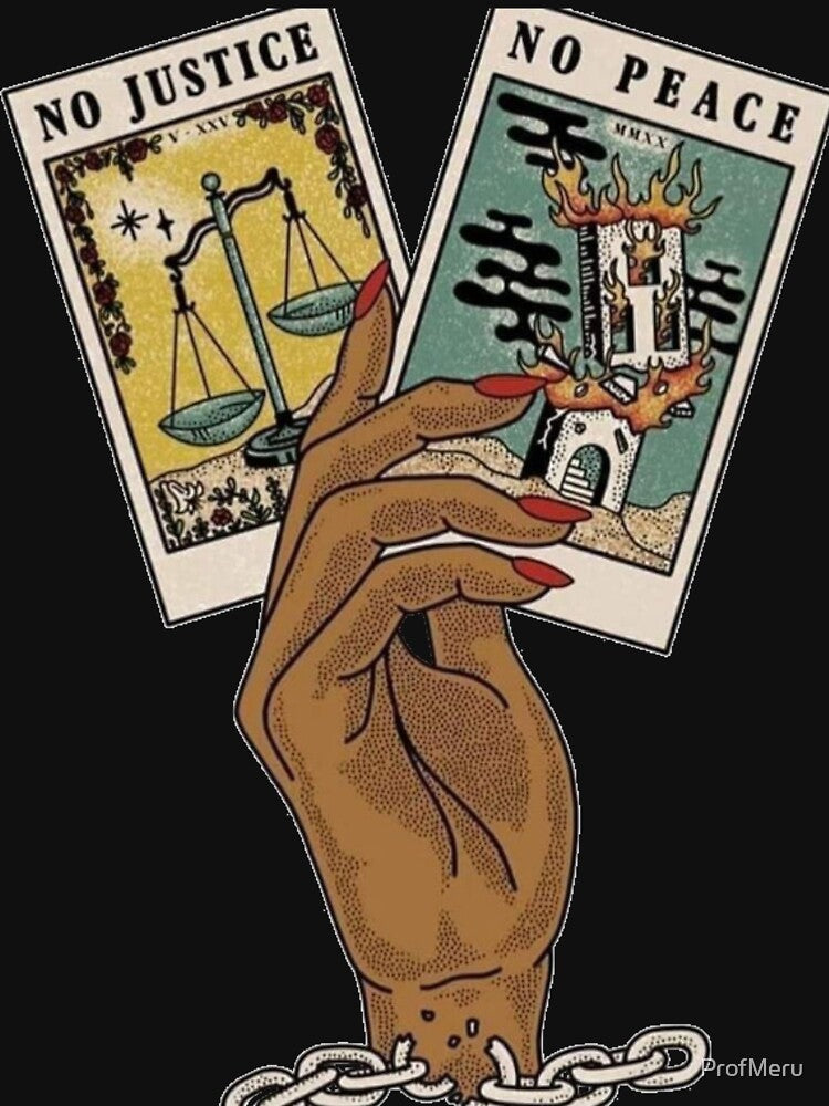 No justice no peace BLM tarot card by ProfMeru