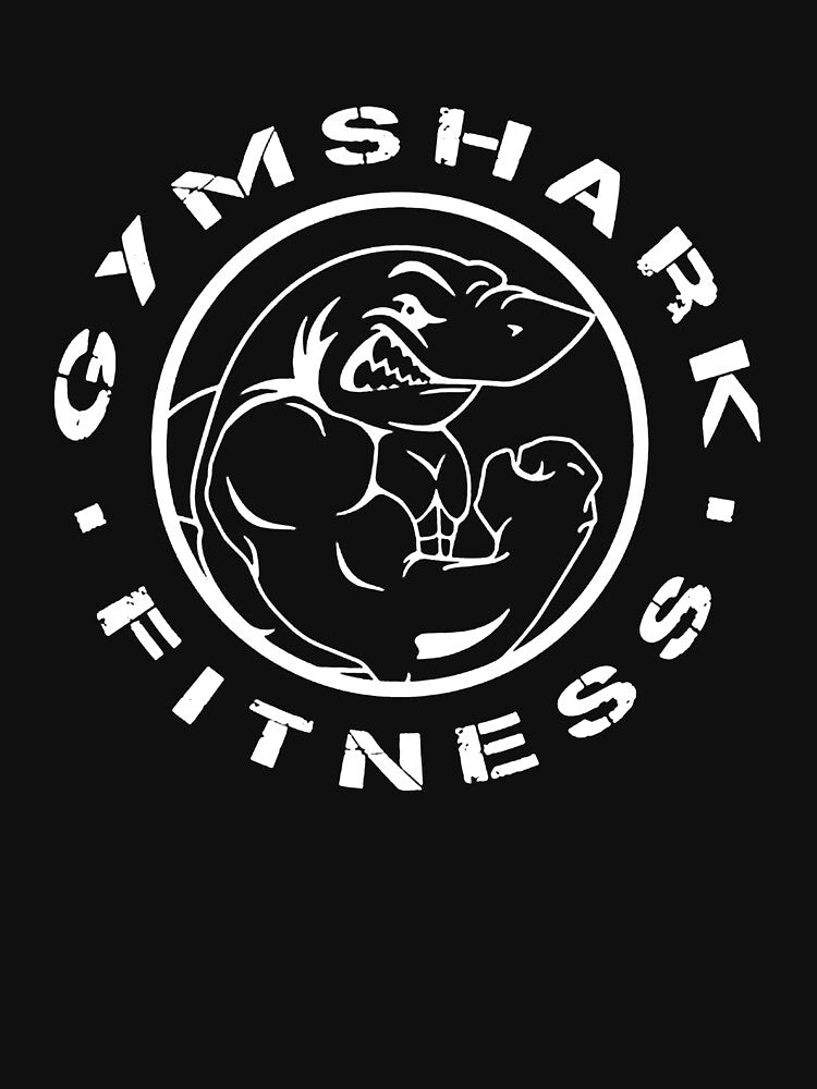 Distressed Flexing Shark Muscle Fitness Gym Circle by Trezcharacts