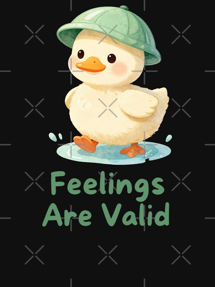 Feelings Are Valid | Cute Cat Mental Health Affirmation Sticker | Self Love Gift | Encouraging Quote Sticker by Davestre Designs