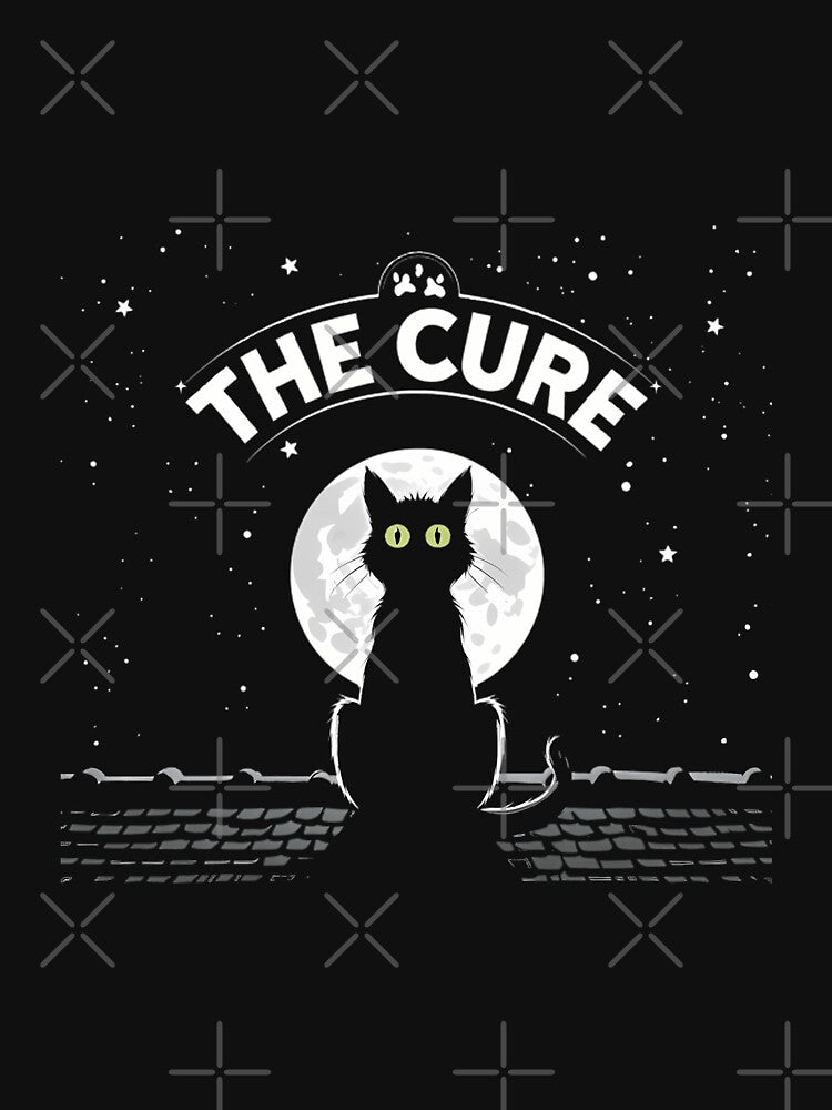 The Cure Black Cat Gothic Rock Art - Robert Smith Dark Wave Band Poster - Alternative Music Fan Gift Wall Decor by Camwal