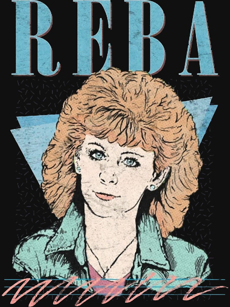 Reba McEntire  Vintage Faded 80s Style Fan Design by olivejanepi