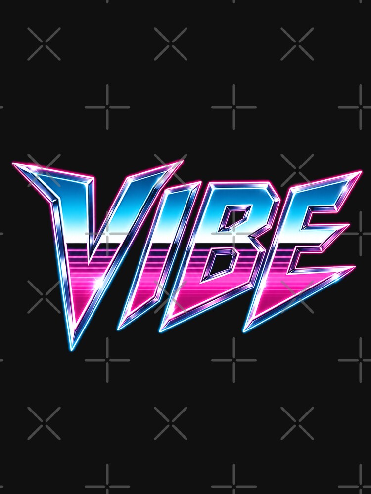 VIBE Retro Neon 80s Vaporwave Aesthetic by Kevin Shearer