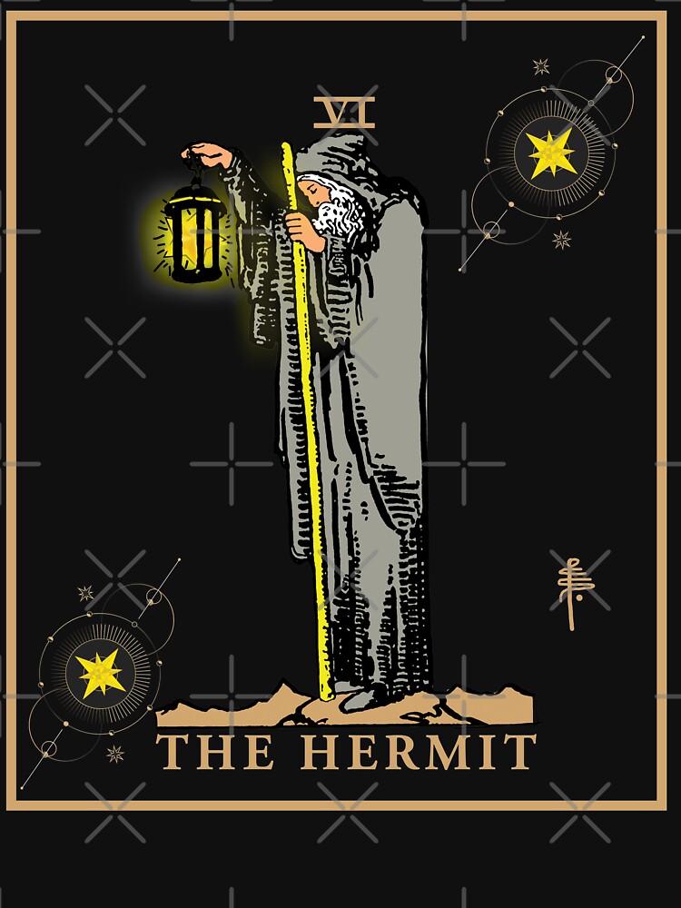 The Hermit Tarot Card - Major Arcana - fortune telling - by TeeARTHY
