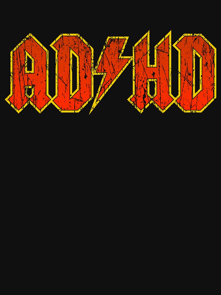 ADHD vintage distressed logo by AlexQuantum