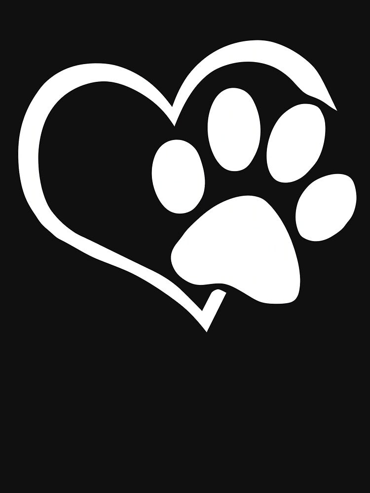 Dog Dad Mom Puppy Love Paw Print Heart Gift Design by OlyvieArt