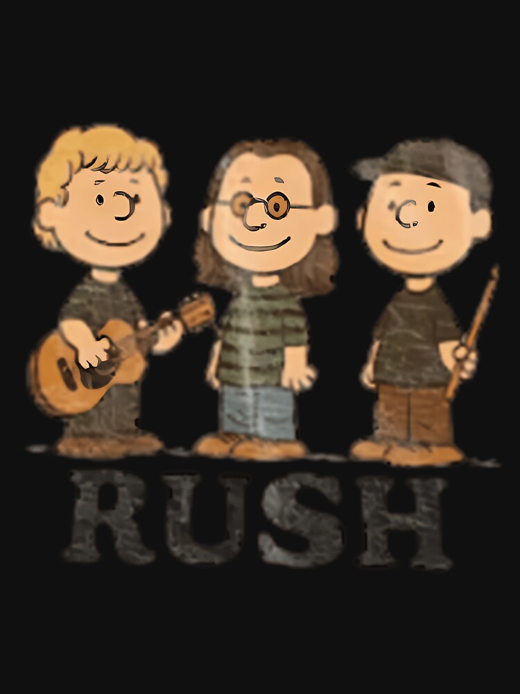 Rush Band Peanuts Style Baby Tee Vintage Rock Band Tee Cartoon Rush Fan Girl by Michelle Schneider