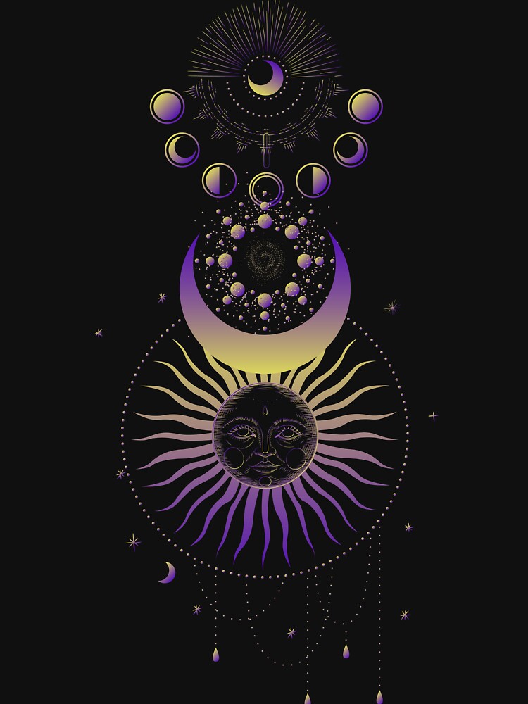Celestial Sun with Moonphases by KingersDesigns