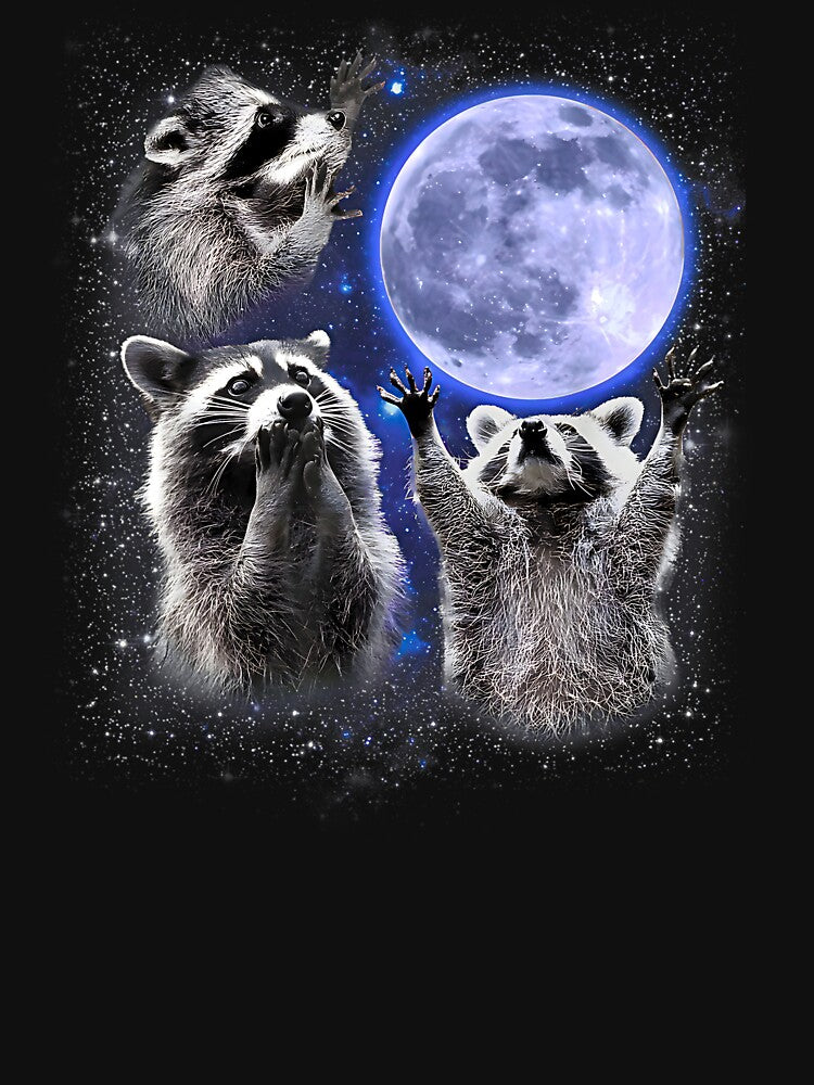 Raccoons Howling at the Moon by FerminVigo