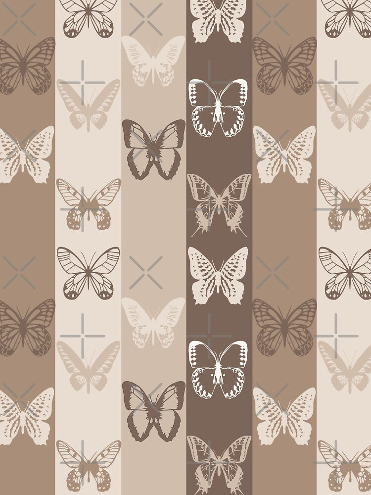 Neutral Colour Palette Butterfly Stripes 2 by PatternTitan