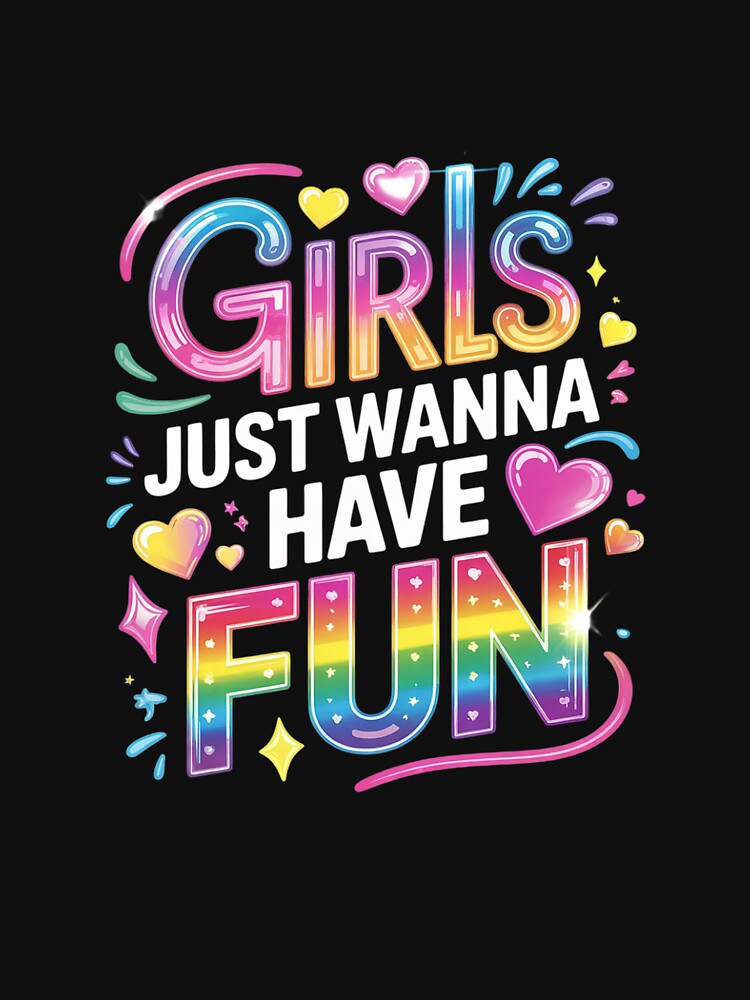 80's Girls Just Wanna Have Fun 1970s 1980s by MarkLeedsArt
