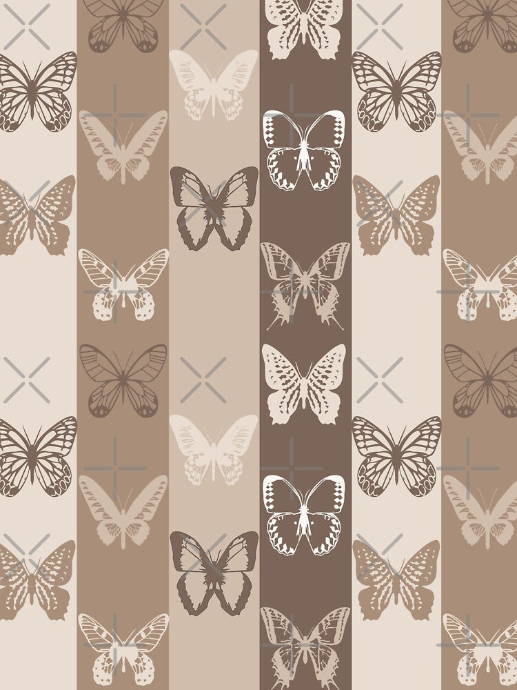 Neutral Colour Palette Butterfly Stripes by PatternTitan