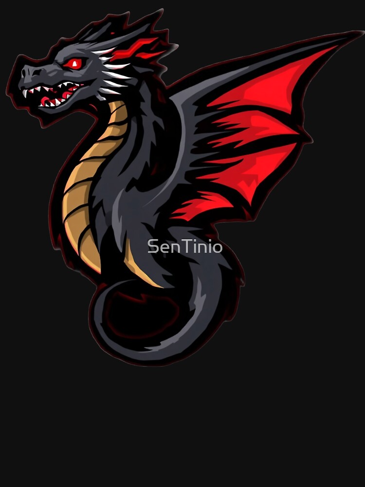 Fierce Black Dragon Esports Mascot by SenTinio