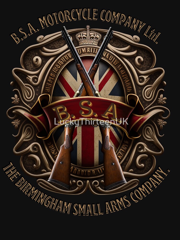 BSA Vintage style motorcycle badge by LuckyThirteenUK