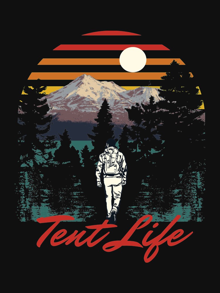 Tent Life Camper Tropical Camp Sunny Hiker Outdoor Pullover Hoodie23 by gbrenda
