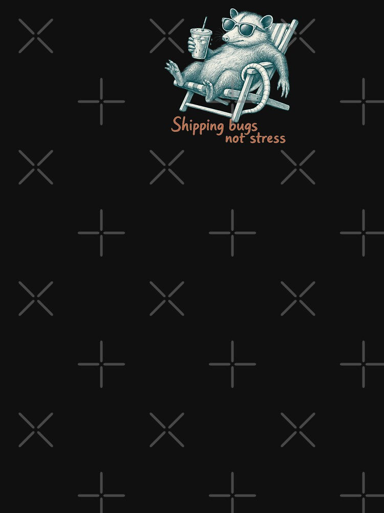 Shipping bugs not stress rat glasses chilling self aware intern humor by Black British  Designer - Photographer