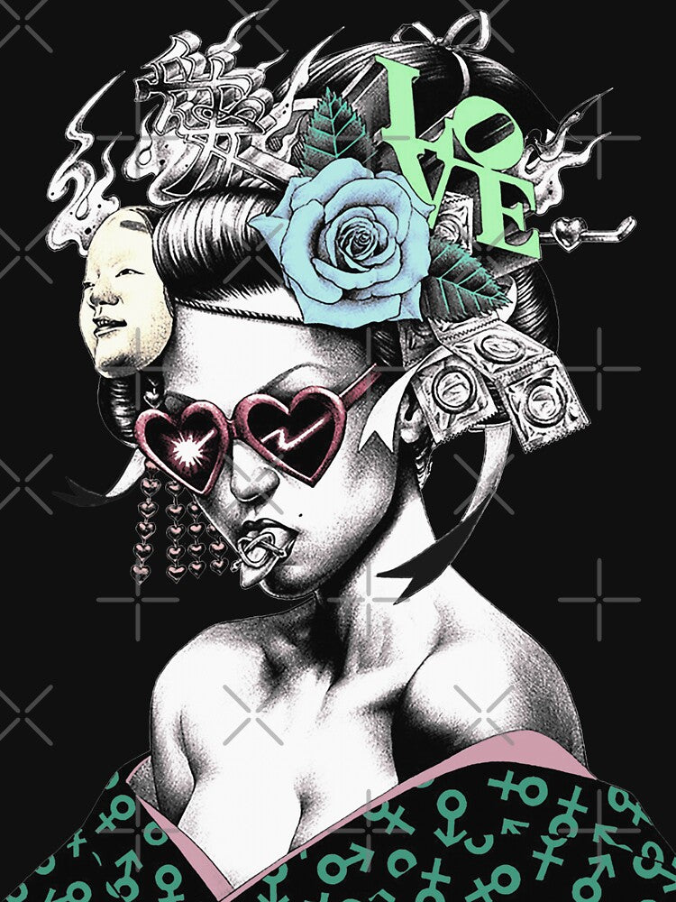 Vaporwave Geisha Cyberpunk Urban Style by OWLvision33