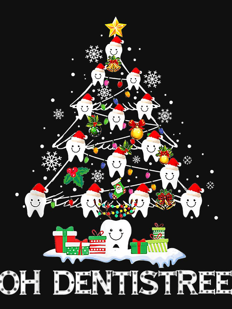 Funny Tooth Santa Tree Dental Christmas oh Dentistree by GonzaloBugarin