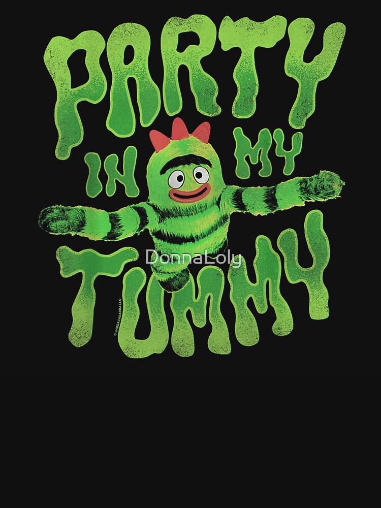 Yo Gabba Gabba Brobee Party In My Tummy Slime Typography Kid T-Shirt by DonnaLoly