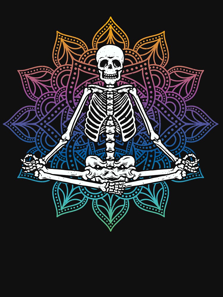 Yoga Meditation Skeleton I Funny Sarcastic by ChrisFeil