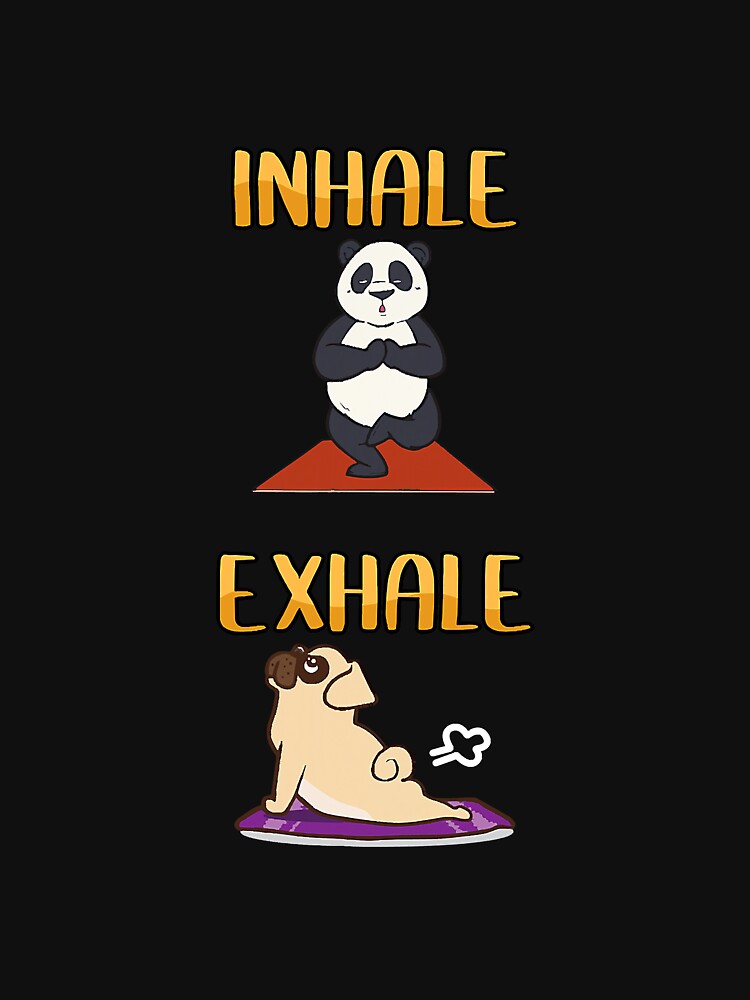 Yoga Inhale Exhale Cute Panda Dog by YesterDayCheck