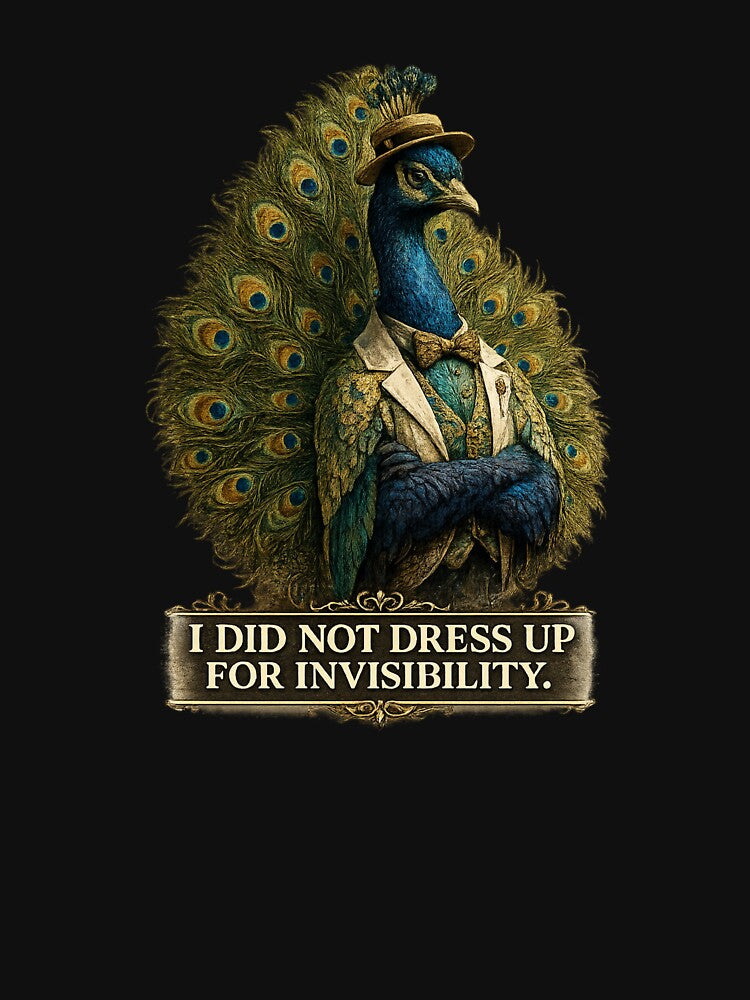 Vacation Burnout Society – Peacock I Did Not Dress Up For Invisibility by ByAnad