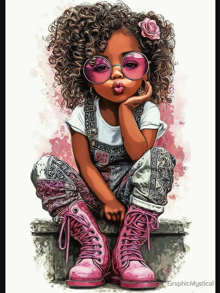 Stylish Girl With Pink Sunglasses by GraphicMystical