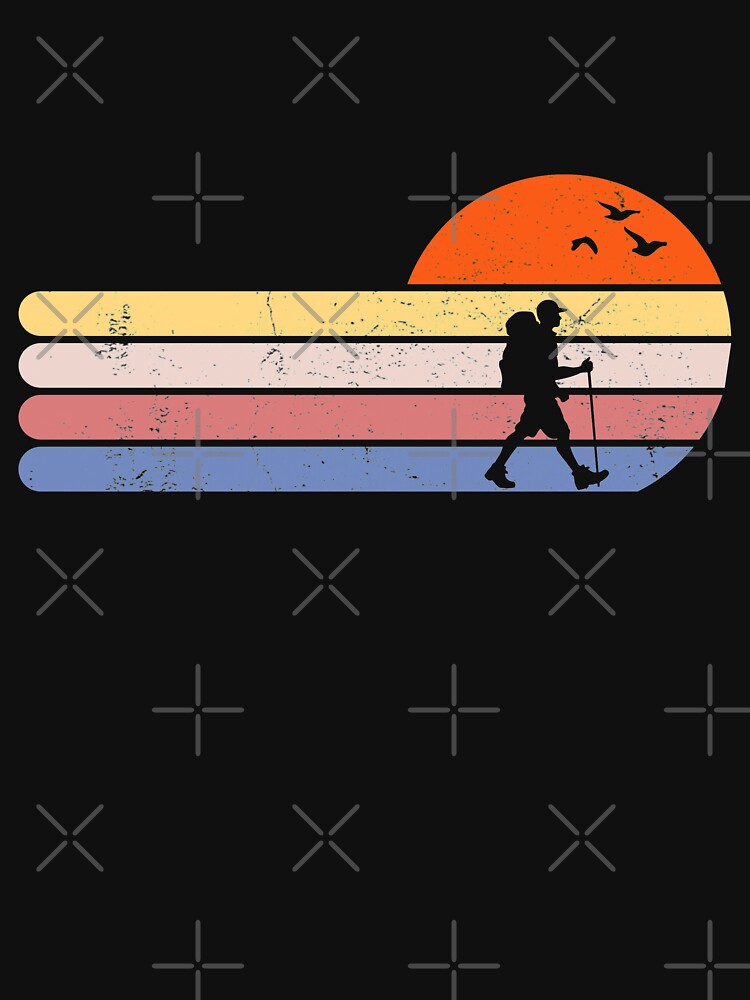Retro Vintage Hiker, gift for Hiking lovers by VintagePathway