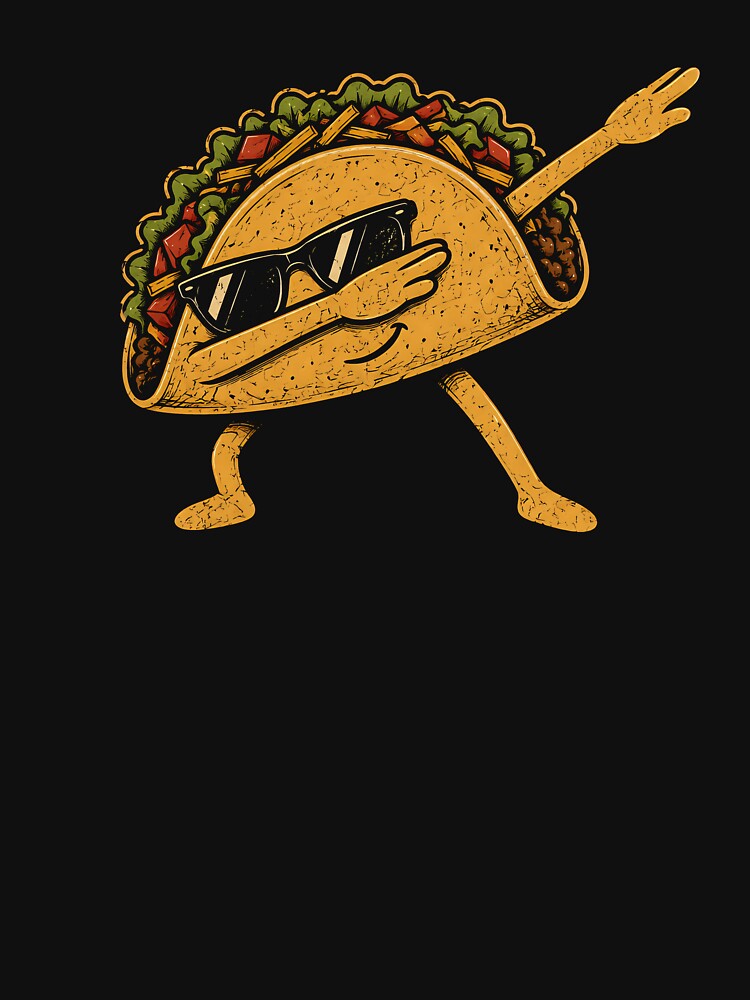 Funny Retro Dabbing Taco Vintage Mexican Food by Moizento