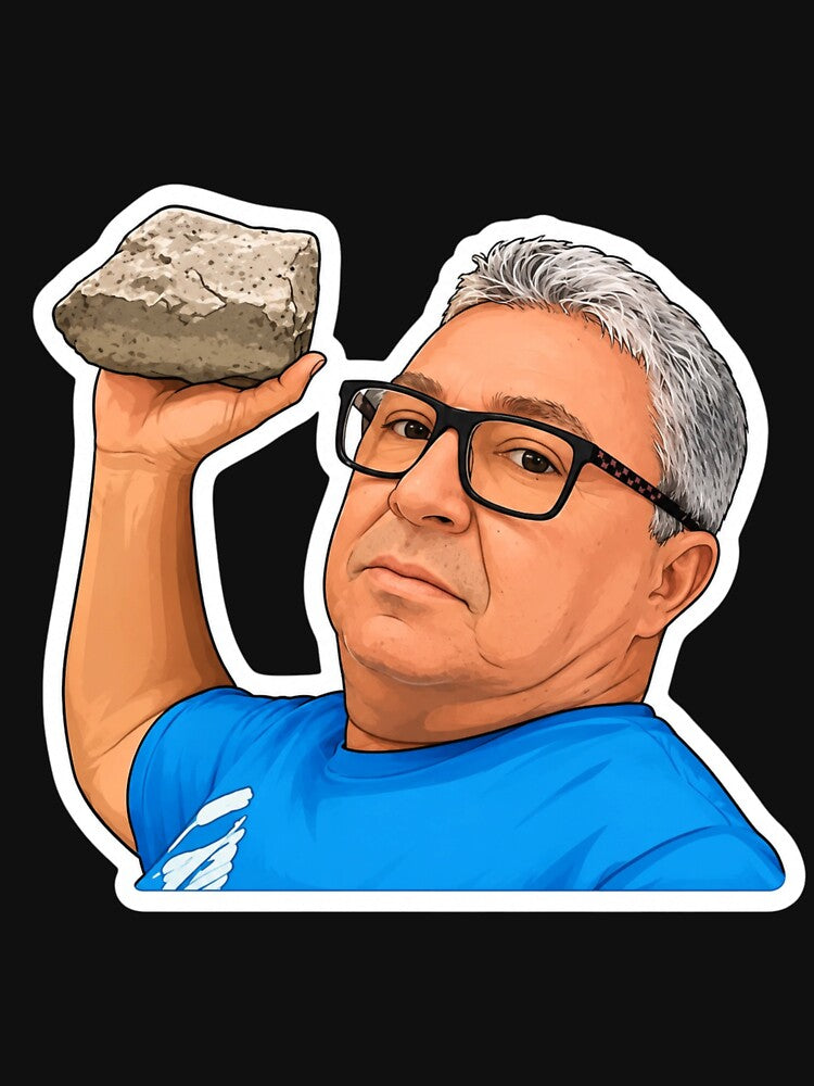 Rock Throw Meme Cartoon Sticker | Funny Reaction Meme | Viral Meme Sticker by nishaaa2111