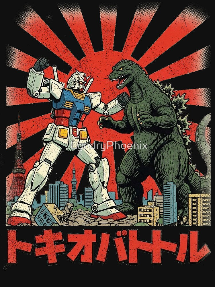 Gundam vs Godzilla by LgndryPhoenix