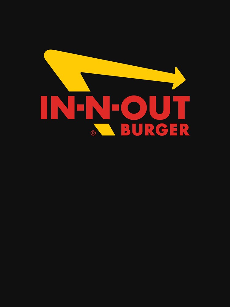 In-N-Out Burger Classic West Coast Fast Food Logo by Shichiro	 ilang