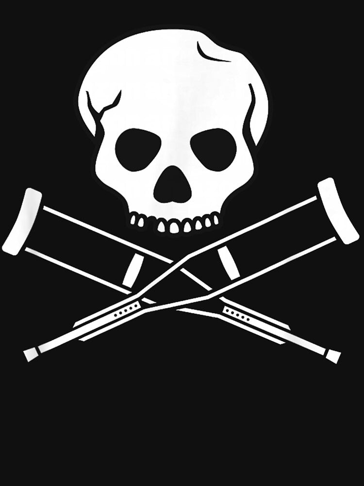 Jackass Skulls and Crutches Logo for men women by TheodoraStra